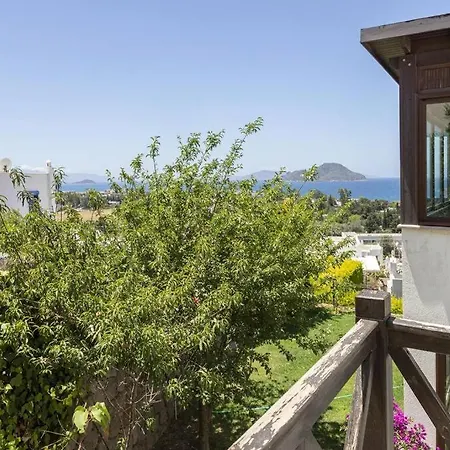 Charming House With Sea View & Shared Pool In בית נופש בודרום
